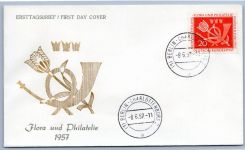 Bund Lot FDC´s aus 1952-1957 gestempelt als FDC #OM504