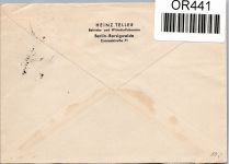 Berlin 129 auf Brief als Mehrfachfrankatur im waagerechten Paar #OR441