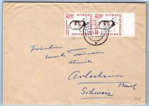 Berlin 168 auf Brief als Mehrfachfrankatur Ausland #OR474