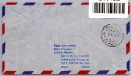 Berlin 173 auf Brief als Mehrfachfrankatur Luftpost Ausland #OR482