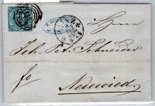 Thurn und Taxis 12 auf Brief als Einzelfrankatur #OR513