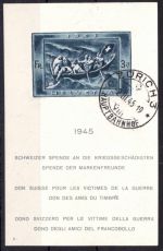 Schweiz Block 11 gestempelt Echtheits- Zertifikat #OR525