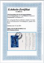 Schweiz Block 11 gestempelt Echtheits- Zertifikat #OR525