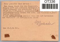 DDR 243 auf Postkarte als Einzelfrankatur portogerecht #OT336