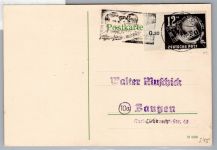 DDR 245 auf Postkarte als Einzelfrankatur portogerecht #OT341