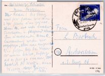 DDR 246 auf Postkarte als Einzelfrankatur portogerecht #OT345