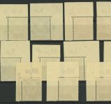 Deutsches Reich 410-422 P OR mit Falz 20 Pfennig Oberrand beschädigt #OA964