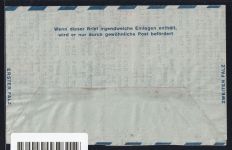 Berlin LF 1 II als Ganzsache gelaufen in die USA #OT696