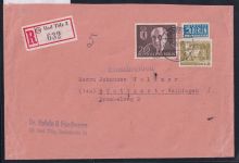 Berlin 115.123 auf Brief als Mischfrankatur Einschreiben #OT702