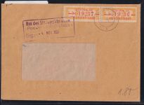 DDR Dienstmarken B 16 auf Brief als Mehrfachfrankatur ZKD Wertstreifen #OT710