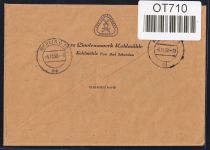 DDR Dienstmarken B 16 auf Brief als Mehrfachfrankatur ZKD Wertstreifen #OT710