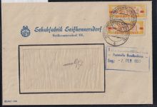 DDR Dienstmarken B 18 auf Brief als Mehrfachfrankatur ZKD Wertstreifen #OT714