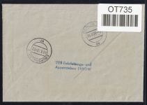 DDR Dienstmarken B 23 auf Brief als Einzelfrankatur ZKD Wertstreifen #OT735