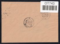DDR Dienstmarken B 25 auf Brief als Einzelfrankatur ZKD Wertstreifen #OT743