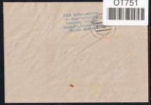DDR Dienstmarken B 28 auf Brief als Einzelfrankatur ZKD Wertstreifen #OT751