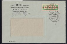 DDR Dienstmarken B 30 auf Brief als Einzelfrankatur ZKD Wertstreifen #OT757