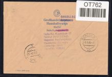 DDR Dienstmarken B 31 auf Brief als Einzelfrankatur ZKD Wertstreifen #OT762