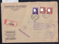 Böhmen und Mähren 93, 100 auf Brief Einschreiben #OT767