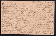 Deutsches Reich P 1 als Ganzsache Hufeisenstempel Strassburg #OT786