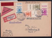 SBZ 142, 146, 147, 148 auf Brief Einschreiben Nachnahme #DAF82