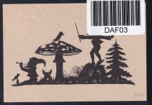 Französische Zone Allgemeine Ausgabe 3 auf Postkarte Einzelfrankatur #DAF03