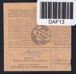 Französische Zone Allgemeine Ausgabe 10 auf Paketkarte #DAF13