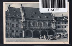 Französische Zone Baden 3 auf Postkarte Freiburg #DAF22