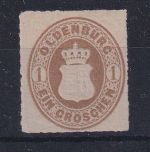 Oldenburg 17 P mit Falz Befund Stegmüller BPP, feinste Erhaltung #OU498