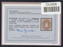 Oldenburg 17 P mit Falz Befund Stegmüller BPP, feinste Erhaltung #OU498