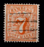 Hamburg 17 gestempelt signiert Wengel #OU553