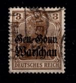 Deutsche Besetzung 1. WK Polen 7 a gestempelt Typenprüfung #OU635