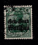 Deutsche Besetzung 1. WK Polen 8 b gestempelt geprüft Hey BPP #OU638