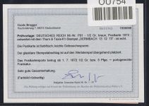 Deutsches Reich P 01 als Ganzsache Befund Brugger BPP, T&T-Stempel #OU754
