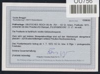 Deutsches Reich P 01 als Ganzsache Befund Brugger BPP, seltener Stempel #OU756