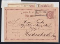 Deutsches Reich P 01 als Ganzsache Befund Brugger BPP, Druckbesonderheit #OU757