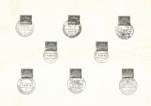 Berlin 140 gestempelt mit allen Berliner Sonderstempeln 1957/58/59 #OU770