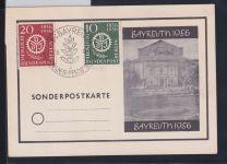 Berlin 138-139 auf Postkarte Bayreuth Wagner Festspiele #DAJ71