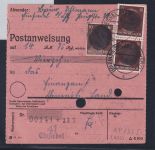 SBZ, Sächsische Schwärzungen AP 787 I, AP 826 I auf Postanweisung #DAP18