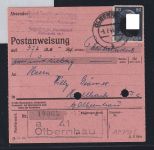 SBZ, Sächsische Schwärzungen AP 798 I auf Postanweisung #DAP25