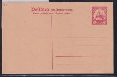 Deutsche Kolonien Deutsch-Ostafrika P 27 als Ganzsache ungebraucht #DAQ78