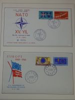 Cept 1956-1975 **/gestempelt oder auf Brief in 3 Lindner Bindern #MA044