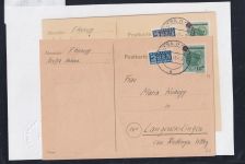 Französische Zone Württemberg 40 A auf Postkarte Kurzbefund Straub BPP #OV035