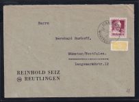 Französische Zone Württemberg 48 auf Brief als Einzelfrankatur #OV045