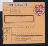 Französische Zone Württemberg 10 auf Paketkarte #OV055
