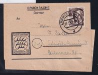 Französische Zone Württemberg 31 auf Brief als Einzelfrankatur Streifband #OV084