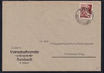 Französische Zone Baden 21 auf Brief als Einzelfrankatur portogerecht #DAL13