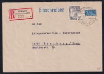 Französische Zone Baden 25 auf Brief als Einzelfrankatur portogerecht #DAL20