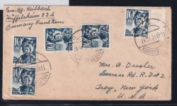 Französische Zone Rheinland Pfalz 3 auf Brief als MeF, portogerecht #DAL32