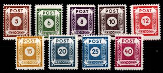 SBZ 42 D - 50 D III (D III a) mit Falz geprüft Dr. Jasch BPP #DAU46