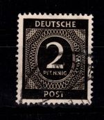 Alliierte Besetzung 912 b gestempelt Farbprüfung Arge #DBB98